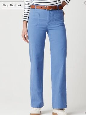 J Crew Factory Lizzie high-rise patch-pocket wide-leg pant